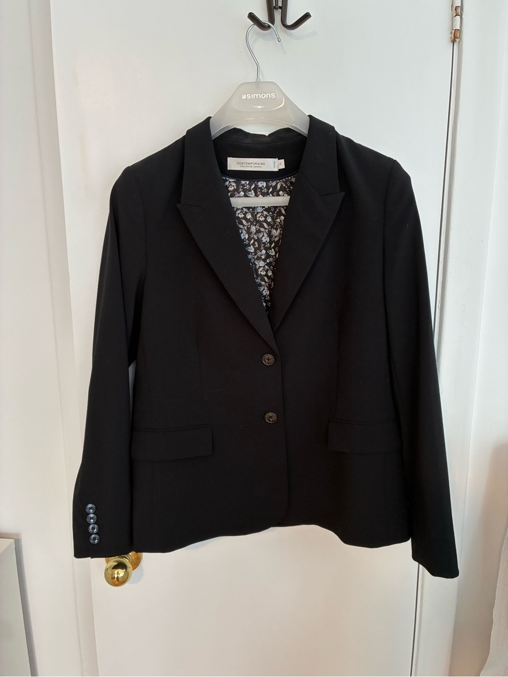 Simons La Contemporaine Black Women's Tailored Blazer
